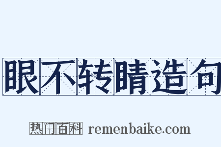 眼不转睛造句是什么意思的图片